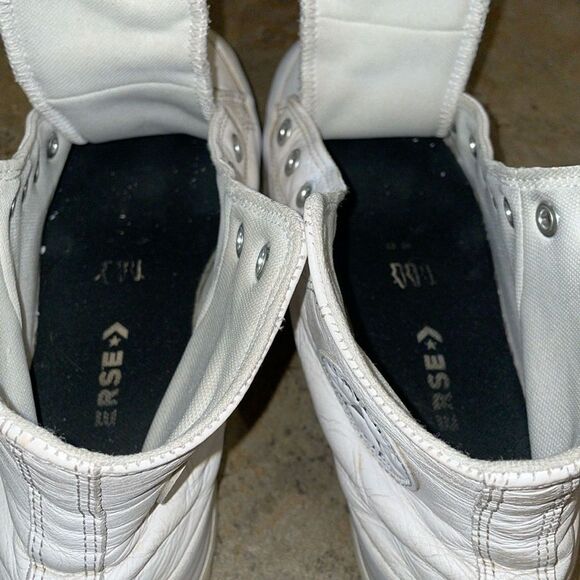 Converse White Chuck Taylor All Star Lugged Leather Sneaker Shoes Womens Size 8 - Picture 4 of 12